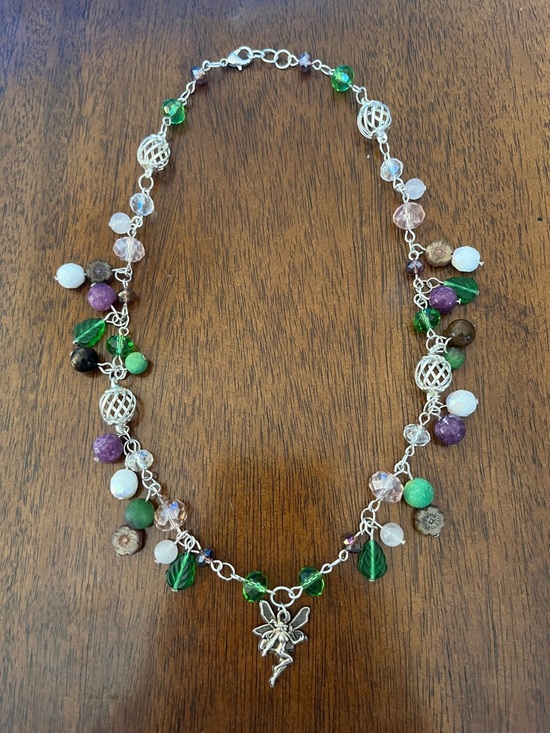 Handmade Jewelry - Handmade Fairycore silver tone necklace